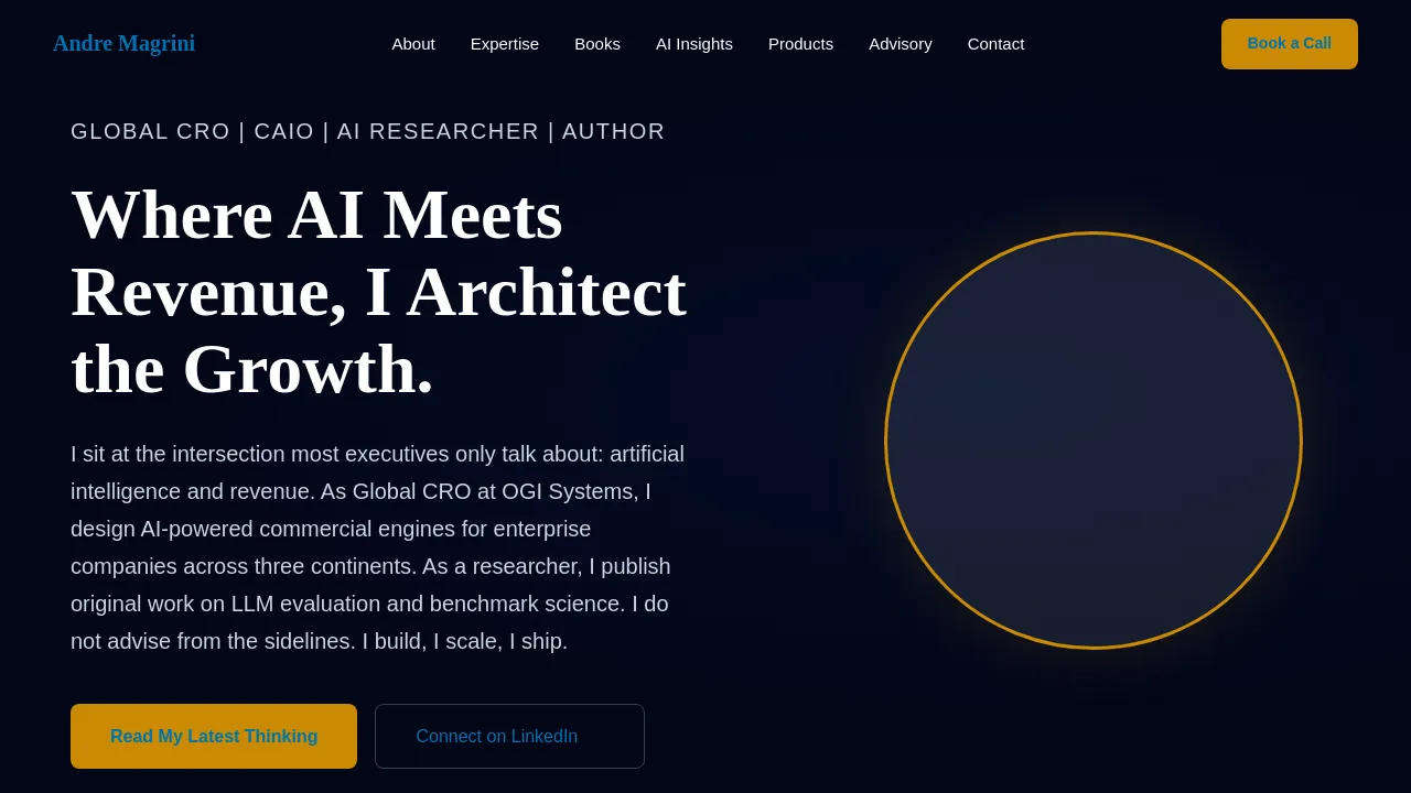 Homepage screenshot of andremagrini.com