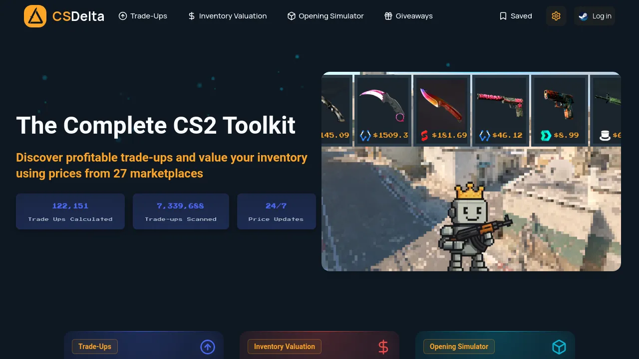 Homepage screenshot of csdelta.com