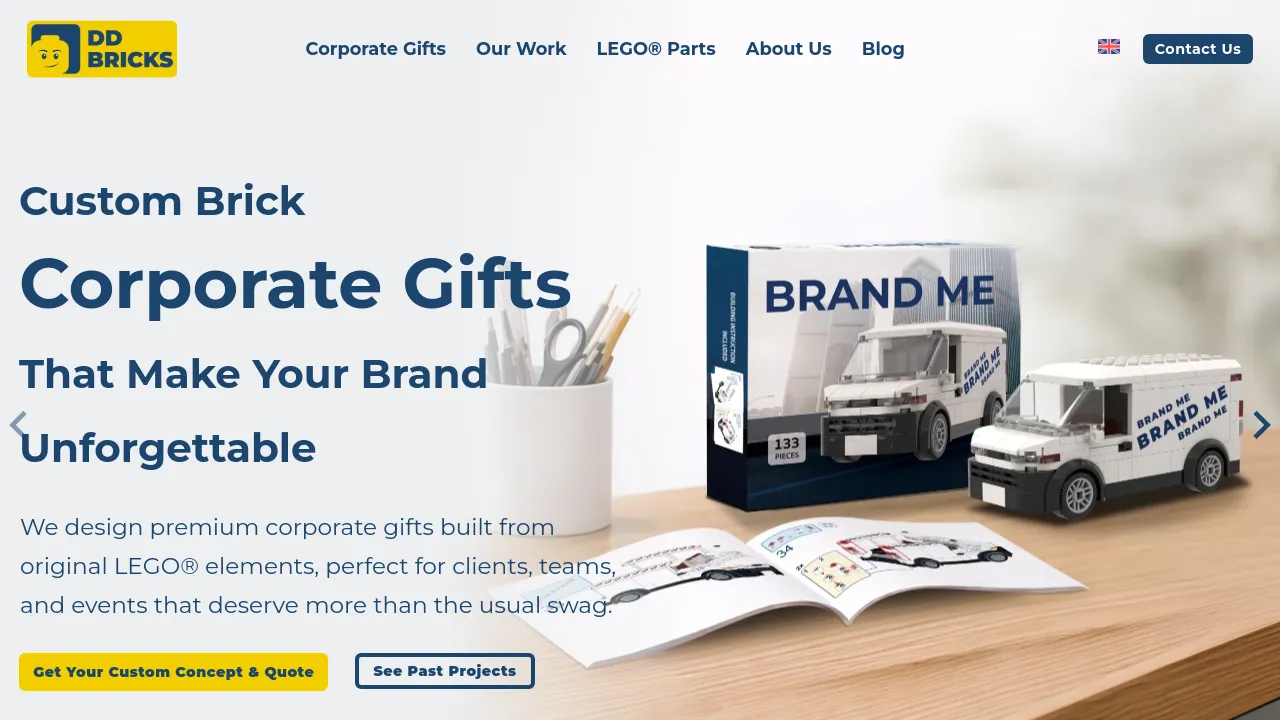 Homepage screenshot of ddbricks.com