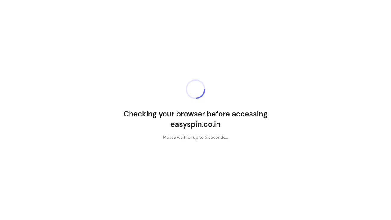 Homepage screenshot of easyspin.co.in
