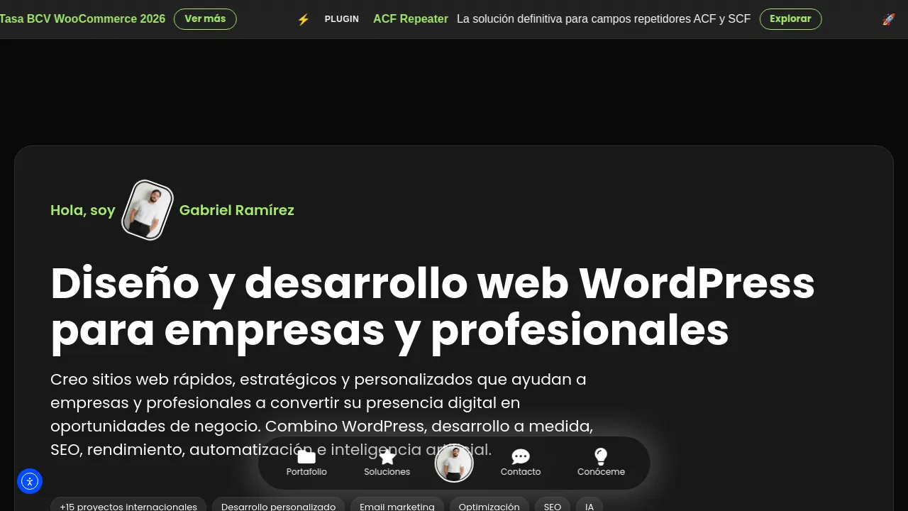 Homepage screenshot of esgabrielweb.com