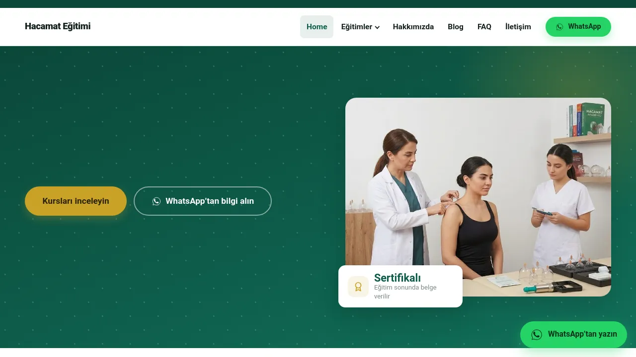 Homepage screenshot of hacamategitimi.nl