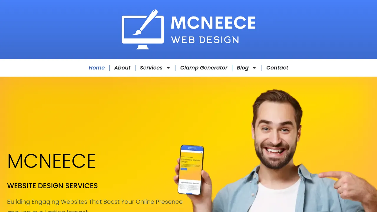 Homepage screenshot of www.mcneece.com