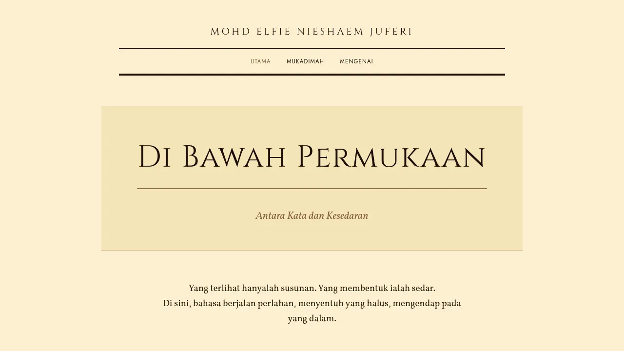 Homepage screenshot of menj.my