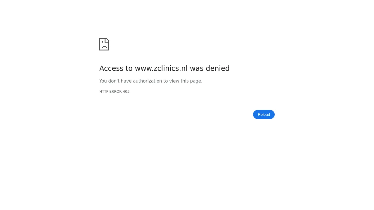 Homepage screenshot of www.zclinics.nl